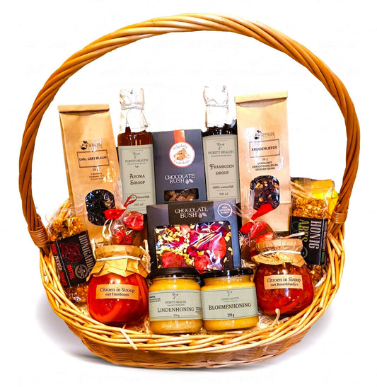 Cadeaumand XXL met Honing, Siroop, Thee en Chocolade